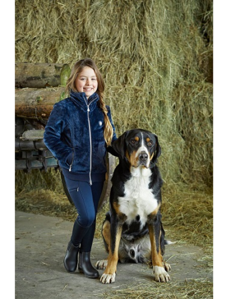 Covalliero Teddy Jacket for Children - Navy